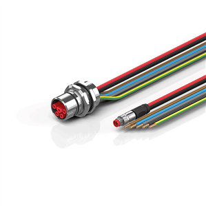 Beckhoff ZK7714-AU00-0xxx B23, ECP cable, PUR, 5 G 40 mm² + (1 x 4 x AWG22), drag chain suitable, key 1 (400 V AC)