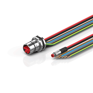 Beckhoff ZK7714-BY00-0xxx B23, ECP cable, PUR, 5 G 40 mm² + (1 x 4 x AWG22), drag chain suitable, key 2 (400 V AC)