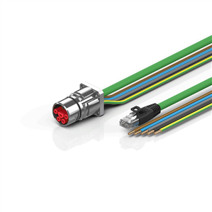 Beckhoff ZK7A14-BW00-Axxx B23, ENP cable, PUR, 5 G 40 mm² + (1 x 4 x AWG22), drag chain suitable, key 3 (user-defined voltage)
