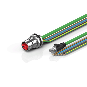 Beckhoff ZK7A14-BY00-Axxx B23, ENP cable, PUR, 5 G 40 mm² + (1 x 4 x AWG22), drag chain suitable, key 3 (user-defined voltage)