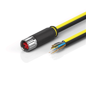 Beckhoff ZK7714-3100-Axxx B23, ENP cable, PUR, 5 G 40 mm² + (1 x 4 x AWG22), drag-chain suitable, key 2 (400 V AC)