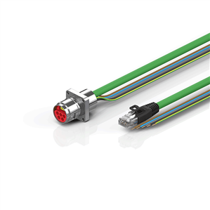 Beckhoff ZK7608-AT00-Axxx B17, ENP cable, PUR, 5 G 15 mm² + (1 x 4 x AWG22), drag chain suitable, key 2 (400 V AC)