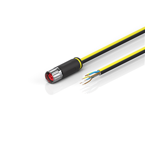 Beckhoff ZK7606-1800-Axxx B17, ENP cable, PUR, 3 G 15 mm² + (1 x 4 x AWG22), drag chain suitable, key 2 (230 V AC)