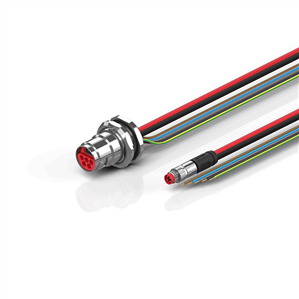 Beckhoff ZK7208-BZ00-0xxx B17, ECP cable, PUR, 5 G 15 mm² + (1 x 4 x AWG22), drag chain suitable, key 1 (2 x 24 V DC + PE)