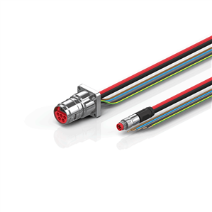 Beckhoff ZK7208-BX00-0xxx B17, ECP cable, PUR, 5 G 15 mm² + (1 x 4 x AWG22), drag chain suitable, key 1 (2 x 24 V DC + PE)