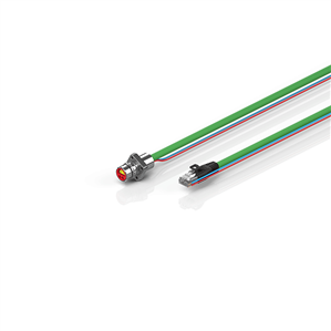 Beckhoff ZK7102-AB00-Axxx B12, ENP cable, PUR, 2 x 075 mm² + (1 x 4 x AWG22), drag chain suitable, key 1 (24 V DC)
