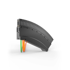 Beckhoff AT2041 Motor module, 45° curved segment, with connection cables for infeed