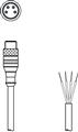 Leuze KS U-M8-4A-P1-100 Connection cable