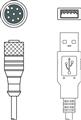 Leuze KB M12A-8P-USB-3000 Connection cable