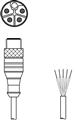 Leuze KD PL-M12-5A-P0-100 Connection cable