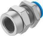 Festo QSSF-1/4-8-B Bulkhead push-in fitting