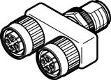 Festo NEDU-M12D4-M12T4-IS Push-in T-connector