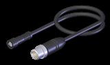 Euchner C-M08F04-02X025PU05,0-M12M04-100817 Connecting cable with 2 plug connectors M8 and M12, 2 m