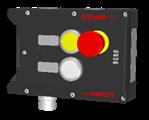 Euchner MGB-L0-ARA-AA2A1-S1-L-116302 Interlocking module MGB-L0-ARA, with 2 pushbuttons, emergency stop, incl label carrier, RC18