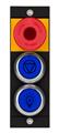 Euchner MSM-1-P-CA-BPP-E2-162930 Submodule MSM-1-P (illuminated emergency stop, 2 illuminated blue pushbuttons with symbol)