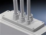 Rittal KL 1582.000 KL Plastic cable gland plate, with PG knock-outs, WD: 220x90 mm, size: 2, PG knockouts: 135