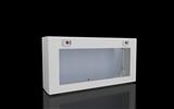 Rittal KX 1612.100 KX Bus enclosure, WHD: 600x300x155 mm, with mounting plate and cam lock