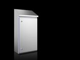 Rittal HD 1308.600 HD Compact enclosure, WHD: 390x650(H1)x769(H2)x210 mm, Stainless steel 14301, with mounting plate, with hinged door and silicone seal