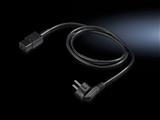 Rittal DK 7200.216 DK Connection cable, L: 1,8 m, 100 - 240 V AC, 16 A, Earthing-pin plug/version D / C19, For PCU - Power Control Unit