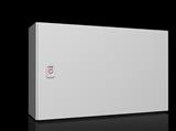 Rittal AX 1039.000 AX Compact enclosure, WHD: 600x380x210 mm, sheet steel, with mounting plate, single-door, with one cam lock