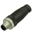 Pepperl+Fuchs V17S-G-PG9 Male connector M12 straight A-coded 8-pin, for cable diameter 6 - 8 mm, field-attachable