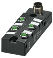 Pepperl+Fuchs V3-4A-E2-V19 Splitter box 4 x M8 single allocation, with 8-pole M12 plug