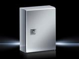Rittal AE 1002.600 AE Compact enclosure, WHD: 200x300x155 mm, Stainless steel 14301, with mounting plate, single-door, with one cam lock