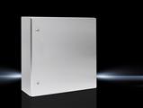 Rittal AE 1010.500 AE Compact enclosure, WHD: 600x600x210 mm, Stainless steel 14404, with mounting plate, single-door, with two cam locks