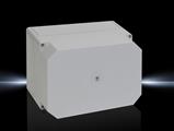 Rittal PK 9522.000 PK Polycarbonate enclosure, WHD: 254x180x165 mm, fibreglass-reinforced polycarbonate, without knockouts, with grey cover