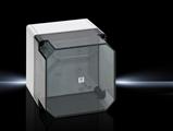 Rittal PK 9519.100 PK Polycarbonate enclosure, WHD: 182x180x165 mm, fibreglass-reinforced polycarbonate, without knockouts, with transparent cover