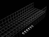 Rittal TX 7888.310 Cable cage for TX CableNet, WHD: 300x2000x120 mm, RAL 9005, standard 50x50 mm wire mesh shaped into a C-cross-section, for organizing large quantities of cables in a bayed enclosure suite Attached using clip components