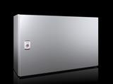 Rittal AX 1009.000 AX Compact enclosure, WHD: 600x380x210 mm, stainless steel 14301, with mounting plate, single-door, with one cam lock
