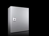Rittal AX 1005.000 AX Compact enclosure, WHD: 300x380x210 mm, stainless steel 14301, with mounting plate, single-door, with one cam lock