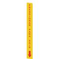 Pizzato VF AP-A1AGR09 Yellow adhesive in PC, rectangular 300x32 mm, red writing 
