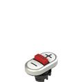 Pizzato E2 1PTRS9AABC Triple lower flush pushbutton, with marking