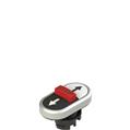 Pizzato E2 1PTRS9AABE Triple lower flush pushbutton, with marking