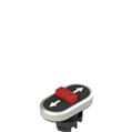 Pizzato E2 1PTRS9AABF Triple lower flush pushbutton, with marking