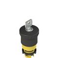 Pizzato E2 1PEBZ4511 Black mushroom pushbutton, release with key