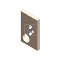 Dopag 1025525 Insulating pate to SPV-01/03/04 with centring sleeves