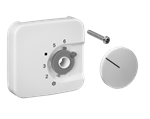 Alre JZ-001.200/BJ Cover set for room thermostat RTBSU/FTR, BUSCH-JAEGER Reflex SI/SI linear, pure white (similar to RAL9010), gloss