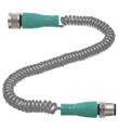 Pepperl+Fuchs V1-G-0,5/2,5M-PUR-V1-G Connection cable, Helix cable