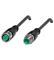 Pepperl+Fuchs V1-G-BK0,6M-PVC-U-V1-G Cordset M12 socket straight to M12 plug straight A-coded, 4-pin, PVC cable black, UL approved