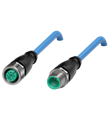 Pepperl+Fuchs V1-G-N-3M-PUR-V1-G Cordset M12 socket straight to M12 plug straight A-coded, 2-pin, PUR cable blue, NAMUR