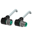 Pepperl+Fuchs V1-W-1,5M-PVC-V1-W Cordset M12 socket angled to M12 plug angled A-coded, 4-pin, PVC cable grey