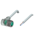 Pepperl+Fuchs V1-W-A2-3M-PUR Female cordset single-ended M12 angled A-coded, LED 4-pin, PUR cable grey