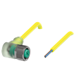 Pepperl+Fuchs V1-W-E2-YE5M-PVC-U Female cordset single-ended M12 angled A-coded, LED 3-pin, PVC cable yellow, UL approved