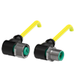 Pepperl+Fuchs V1-W-YE5M-PVC-U-V1-W Cordset M12 socket angled to M12 plug angled A-coded, 4-pin, PVC cable yellow, UL approved