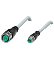 Pepperl+Fuchs V11-G-1,5M-PUR-V3-GM Cordset M12 socket straight to M8 plug straight A-coded, 3-pin, PUR cable grey