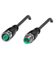 Pepperl+Fuchs V11-G-BK5M-PVC-U-V11-G Cordset M12 socket straight to M12 plug straight A-coded, 3-pin, PVC cable black, UL approved