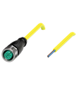 Pepperl+Fuchs V11-G-YE2M-PVC-U Female cordset single-ended M12 straight A-coded, 3-pin, PVC cable yellow, UL approved